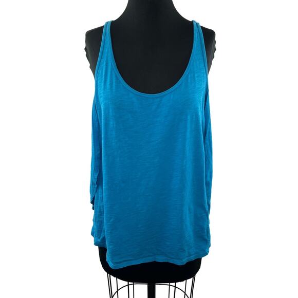 C&C California Blue Cotton Flowy Classic Layering Tank Top Size Large L - Picture 1 of 10